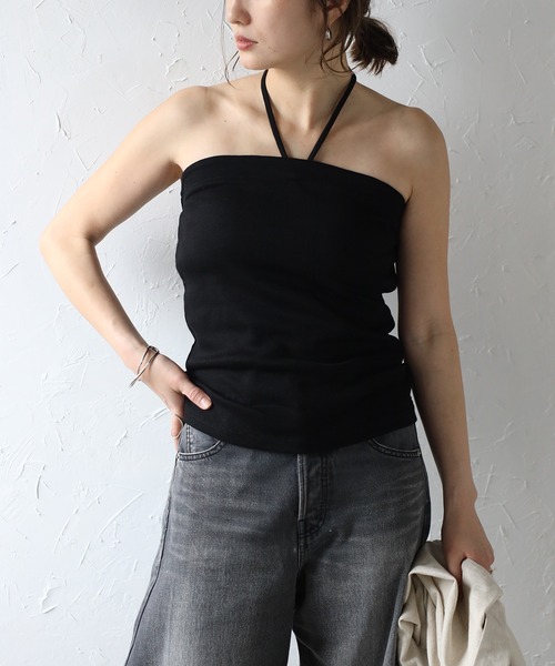 Bonjour Sagan（ボンジュールサガン）の「カップ付き2WAYチューブトップ（チューブトップ・レディース・オフホワイト/ブラック・FREE）」の20枚目の写真