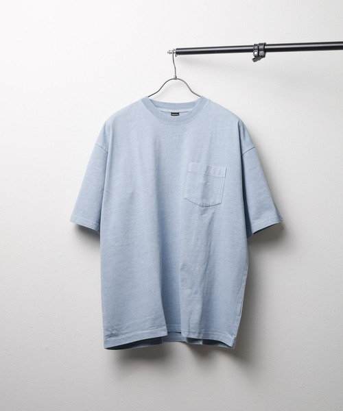 NO WAY(ノーウェイ)の「/ピグメント加工/ヴィンテージライクTシャツ(Tシャツ/カットソー・メンズ・ベージュ/スミクロ/ブルー系2/ブルー系1・MEDIUM/LARGE)」の4枚目の写真
