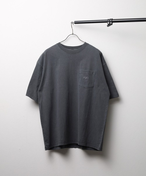 NO WAY(ノーウェイ)の「/ピグメント加工/ヴィンテージライクTシャツ(Tシャツ/カットソー・メンズ・ベージュ/スミクロ/ブルー系2/ブルー系1・MEDIUM/LARGE)」の1枚目の写真