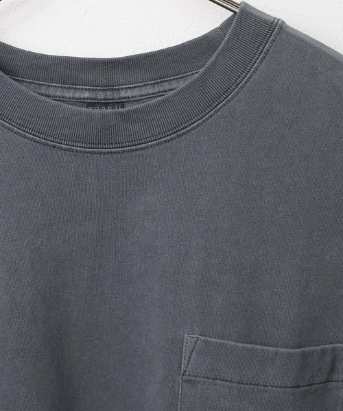 NO WAY(ノーウェイ)の「/ピグメント加工/ヴィンテージライクTシャツ(Tシャツ/カットソー・メンズ・ベージュ/スミクロ/ブルー系2/ブルー系1・MEDIUM/LARGE)」の11枚目の写真