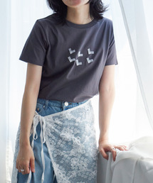 オーガンジーハートTシャツ