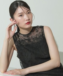 ヴィンテージ レース アウター ファスナー キャミワンピース 2点セット 2way ドレス 結婚式 オケージョン お呼ばれ