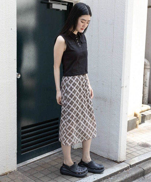 3.3 Field Trip （3.3フィールドトリップ）の「3.3 Field Trip／ボタンツキシャツタンク（タンクトップ・レディース・アイボリー/ブラック・FREE）」の10枚目の写真