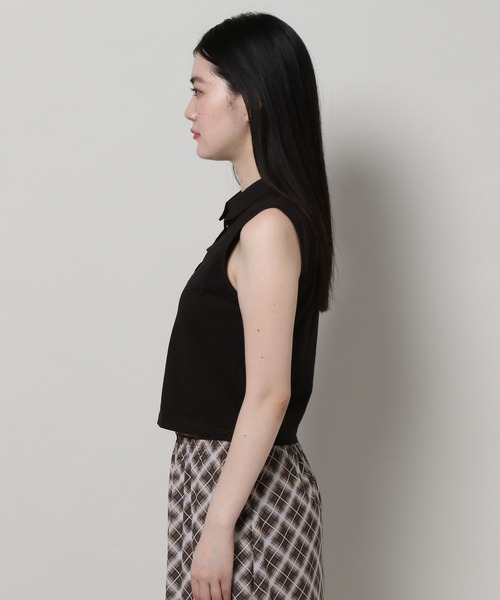 3.3 Field Trip （3.3フィールドトリップ）の「3.3 Field Trip／ボタンツキシャツタンク（タンクトップ・レディース・アイボリー/ブラック・FREE）」の16枚目の写真