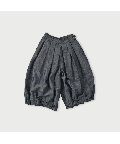 45R(フォーティファイブアール)の「綿麻ダンガリーのブルマパンツ(濃)(その他パンツ・レディース・インディゴブルー・MEDIUM/LARGE)」の1枚目の写真