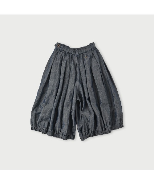 45R(フォーティファイブアール)の「綿麻ダンガリーのブルマパンツ(濃)(その他パンツ・レディース・インディゴブルー・MEDIUM/LARGE)」の2枚目の写真