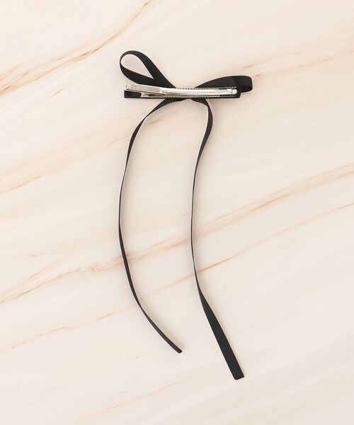 MAJESTIC LEGON（マジェスティックレゴン）の「ロングリボンヘアクリップ（バレッタ/ヘアクリップ・レディース・ブラック・FREE）」の5枚目の写真