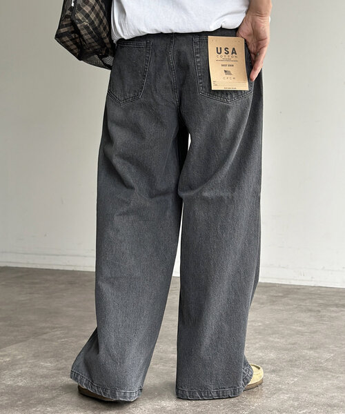 CPCM(シーピーシーエム)の「バギーデニムパンツ(デニムパンツ・メンズ・ブラック/インディゴブルー/ブルー・SMALL/MEDIUM/LARGE)」の5枚目の写真