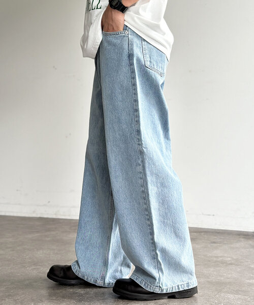 CPCM(シーピーシーエム)の「バギーデニムパンツ(デニムパンツ・メンズ・ブラック/インディゴブルー/ブルー・SMALL/MEDIUM/LARGE)」の10枚目の写真