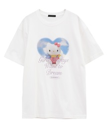 【HELLO KITTY×Candy Stripper】GIRLS ALWAYS WANT TO DREAM Tシャツ