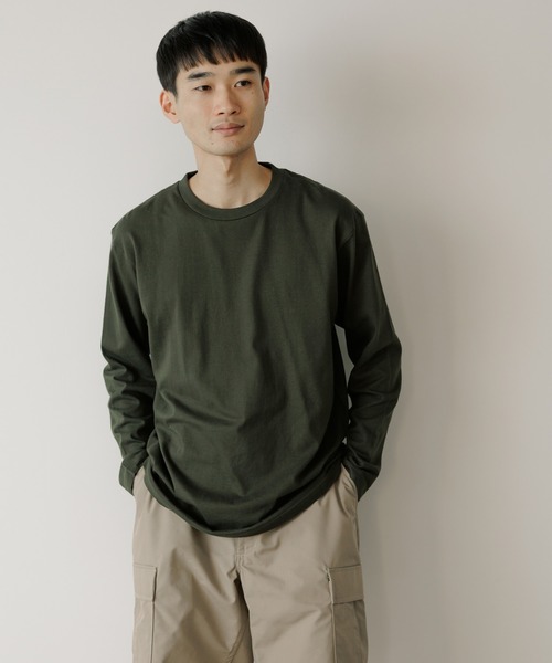 Printstar（プリントスター）の「5.6oz リラックスベーシックT クルーネック オーバーサイズ コットン カットソーL/S Tシャツ カラーバリエーション豊富（Tシャツ/カットソー・メンズ・ホワイト/バーガンディー/ネイビー/パープル/杢グレー/ブラック/アーミー・S/M/L/XL）」の4枚目の写真