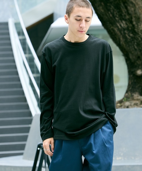 Printstar（プリントスター）の「5.6oz リラックスベーシックT クルーネック オーバーサイズ コットン カットソーL/S Tシャツ カラーバリエーション豊富（Tシャツ/カットソー・メンズ・ホワイト/バーガンディー/ネイビー/パープル/杢グレー/ブラック/アーミー・S/M/L/XL）」の20枚目の写真