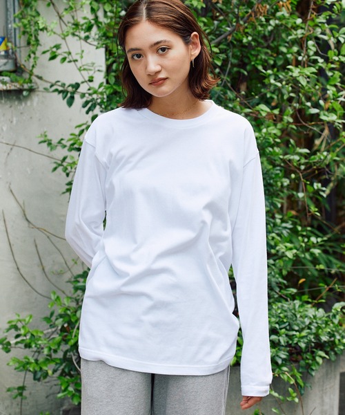 Printstar（プリントスター）の「5.6oz リラックスベーシックT クルーネック オーバーサイズ コットン カットソーL/S Tシャツ カラーバリエーション豊富（Tシャツ/カットソー・メンズ・ホワイト/バーガンディー/ネイビー/パープル/杢グレー/ブラック/アーミー・S/M/L/XL）」の16枚目の写真