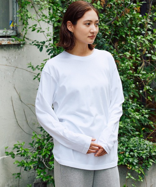 Printstar（プリントスター）の「5.6oz リラックスベーシックT クルーネック オーバーサイズ コットン カットソーL/S Tシャツ カラーバリエーション豊富（Tシャツ/カットソー・メンズ・ホワイト/バーガンディー/ネイビー/パープル/杢グレー/ブラック/アーミー・S/M/L/XL）」の17枚目の写真