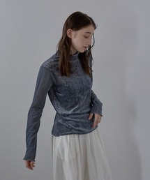 【MINERTE】flocky mesh pullover / フロッキーメッシュプルオーバー