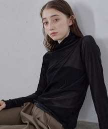 【MINERTE】flocky mesh pullover / フロッキーメッシュプルオーバー