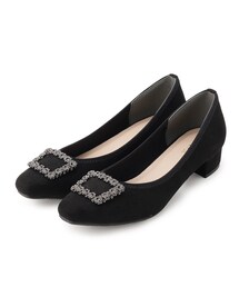 SHOO・LA・RUE（シューラルー）の「【ストレッチ】大人のきらめき ビジューヒールパンプス（パンプス）」