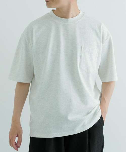 ITEMS URBANRESEARCH(アイテムズ アーバンリサーチ)の「『吸水速乾』裏メッシュ 高機能 クルーネックTシャツ(Tシャツ/カットソー・メンズ・オートミール/グリーン系その他/ネイビー/ブラック・MEDIUM/LARGE)」の2枚目の写真