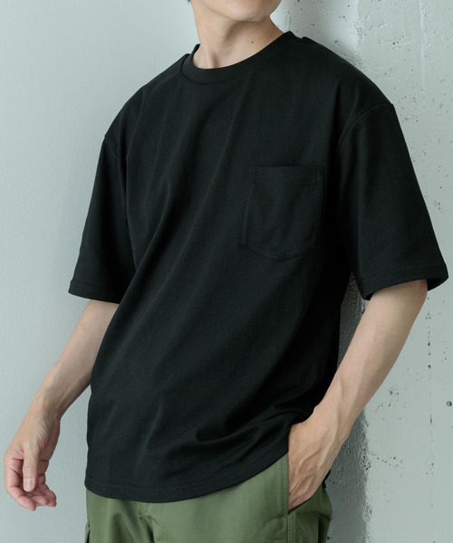 ITEMS URBANRESEARCH(アイテムズ アーバンリサーチ)の「『吸水速乾』裏メッシュ 高機能 クルーネックTシャツ(Tシャツ/カットソー・メンズ・オートミール/グリーン系その他/ネイビー/ブラック・MEDIUM/LARGE)」の1枚目の写真