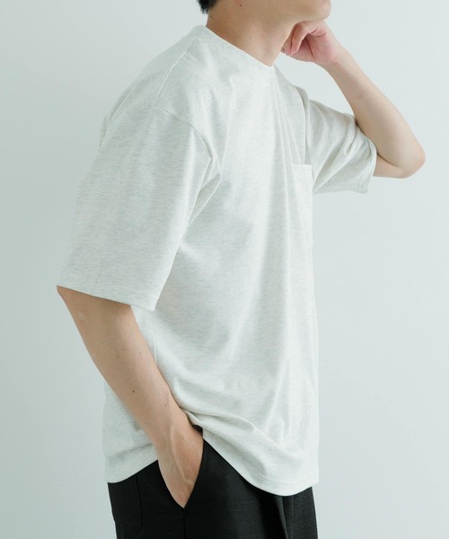 ITEMS URBANRESEARCH(アイテムズ アーバンリサーチ)の「『吸水速乾』裏メッシュ 高機能 クルーネックTシャツ(Tシャツ/カットソー・メンズ・オートミール/グリーン系その他/ネイビー/ブラック・MEDIUM/LARGE)」の18枚目の写真