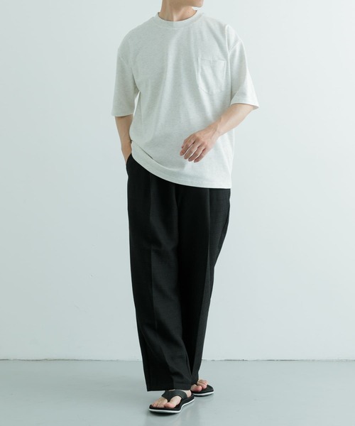 ITEMS URBANRESEARCH(アイテムズ アーバンリサーチ)の「『吸水速乾』裏メッシュ 高機能 クルーネックTシャツ(Tシャツ/カットソー・メンズ・オートミール/グリーン系その他/ネイビー/ブラック・MEDIUM/LARGE)」の15枚目の写真