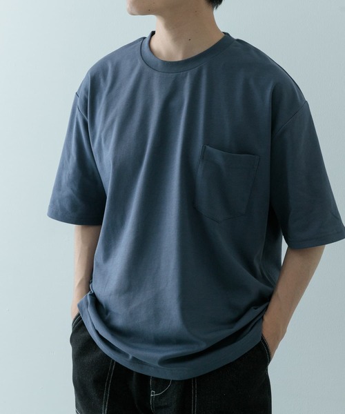 ITEMS URBANRESEARCH(アイテムズ アーバンリサーチ)の「『吸水速乾』裏メッシュ 高機能 クルーネックTシャツ(Tシャツ/カットソー・メンズ・オートミール/グリーン系その他/ネイビー/ブラック・MEDIUM/LARGE)」の14枚目の写真