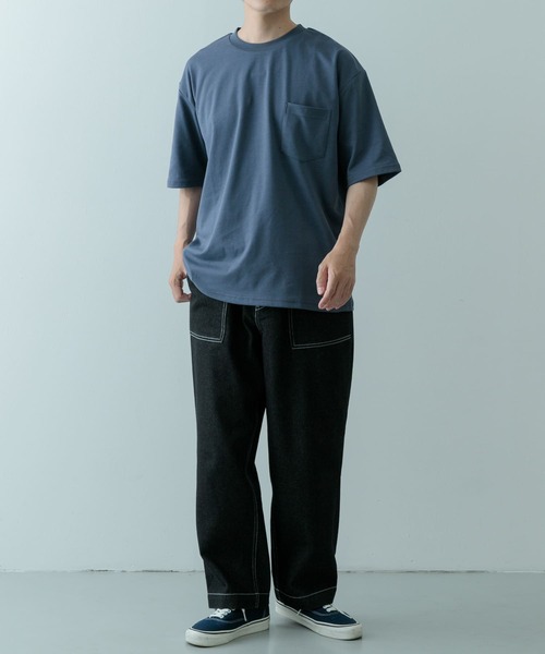 ITEMS URBANRESEARCH(アイテムズ アーバンリサーチ)の「『吸水速乾』裏メッシュ 高機能 クルーネックTシャツ(Tシャツ/カットソー・メンズ・オートミール/グリーン系その他/ネイビー/ブラック・MEDIUM/LARGE)」の11枚目の写真