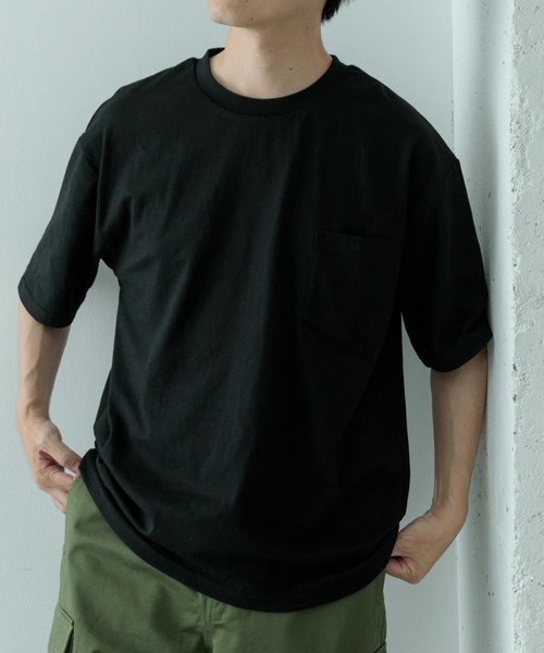 ITEMS URBANRESEARCH(アイテムズ アーバンリサーチ)の「『吸水速乾』裏メッシュ 高機能 クルーネックTシャツ(Tシャツ/カットソー・メンズ・オートミール/グリーン系その他/ネイビー/ブラック・MEDIUM/LARGE)」の9枚目の写真