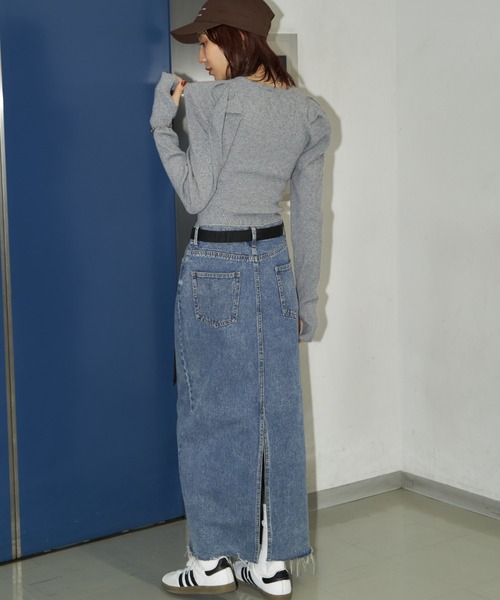 Auntie Rosa Holiday(アンティローザホリデー)の「パワショルリブニットプルオーバー(ニット/セーター・レディース・グレー/ブラック/グリーン・FREE)」の22枚目の写真