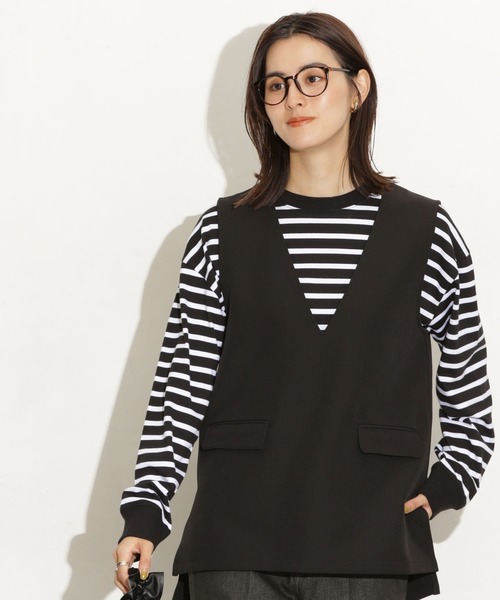 Vネックベスト（ベスト）｜NANO universe（ナノユニバース）の