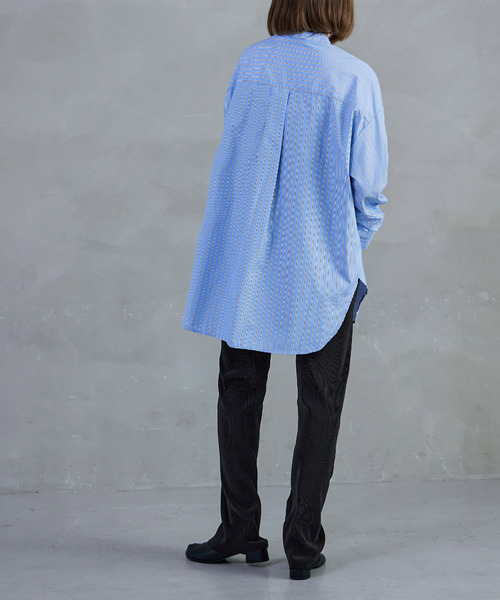 Fashion Letter（ファッションレター）の「【美脚魅せ/7色展開/低身長さん対応】セルフカットプリーツパンツ ストレート ボトムス プリーツ セルフカット パンツ（その他パンツ・レディース・ブルー/アイボリー/ブラック/マスタード/ピンク/テラコッタ/レッド・M）」の12枚目の写真