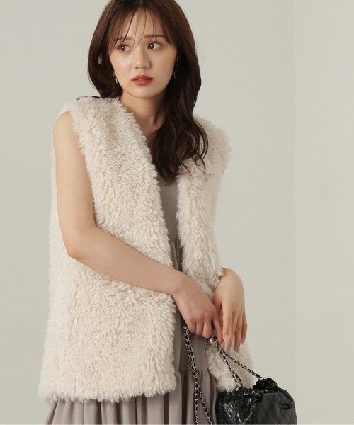 PROPORTION BODY DRESSING（プロポーションボディドレッシング）の「フェイクファージレ / 1214250503（テーラードジャケット・レディース・ホワイト系その他/ブラウン・FREE）」の4枚目の写真