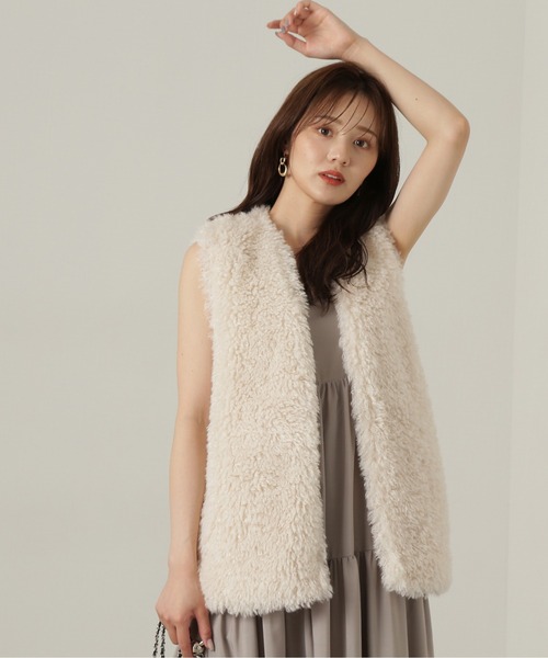 PROPORTION BODY DRESSING（プロポーションボディドレッシング）の「フェイクファージレ / 1214250503（テーラードジャケット・レディース・ホワイト系その他/ブラウン・FREE）」の5枚目の写真