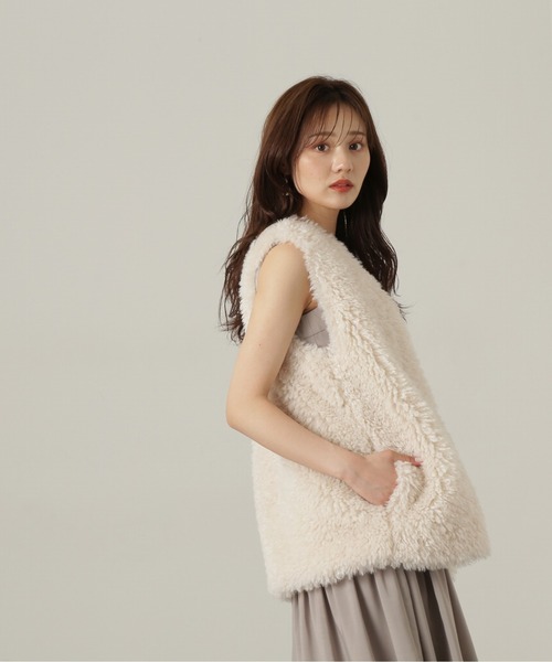 PROPORTION BODY DRESSING（プロポーションボディドレッシング）の「フェイクファージレ / 1214250503（テーラードジャケット・レディース・ホワイト系その他/ブラウン・FREE）」の7枚目の写真