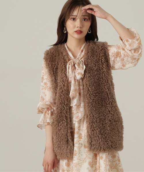 PROPORTION BODY DRESSING（プロポーションボディドレッシング）の「フェイクファージレ / 1214250503（テーラードジャケット・レディース・ホワイト系その他/ブラウン・FREE）」の16枚目の写真