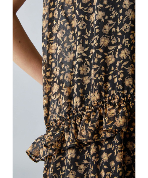 ラメフラワープリントワンピース