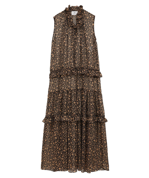 ラメフラワープリントワンピース