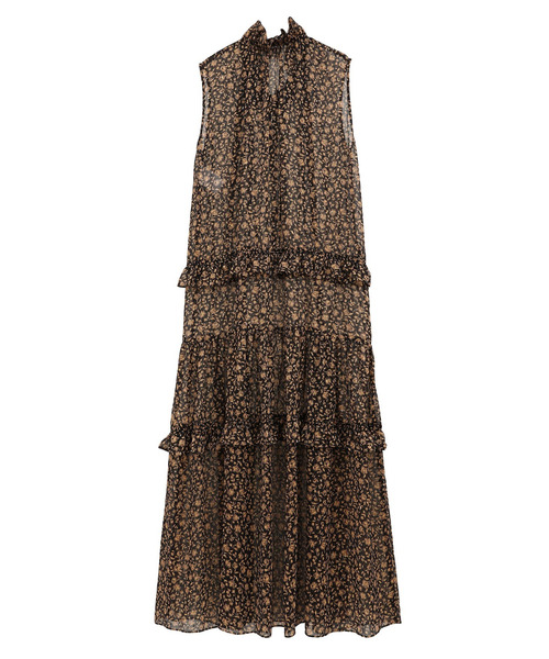 ラメフラワープリントワンピース