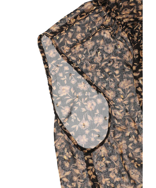 ラメフラワープリントワンピース