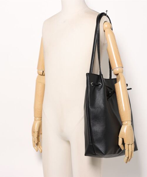 notch.(ノッチ)の「リボントートバッグ(トートバッグ・レディース・シルバー系/ブラック/チャコールグレー・ONESIZE)」の4枚目の写真