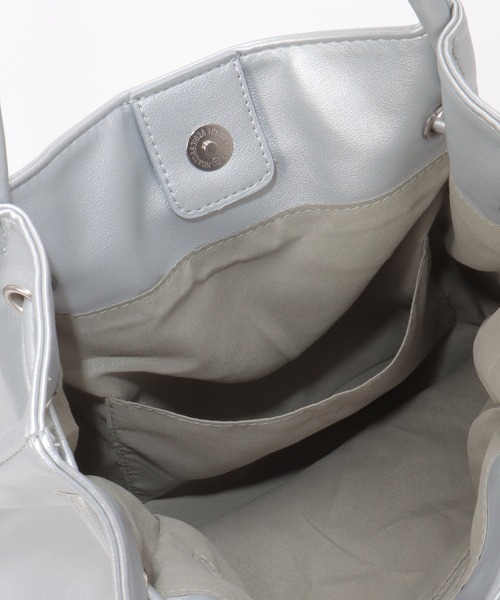 notch.(ノッチ)の「リボントートバッグ(トートバッグ・レディース・シルバー系/ブラック/チャコールグレー・ONESIZE)」の9枚目の写真