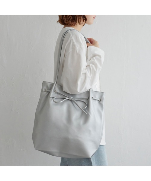 notch.(ノッチ)の「リボントートバッグ(トートバッグ・レディース・シルバー系/ブラック/チャコールグレー・ONESIZE)」の20枚目の写真
