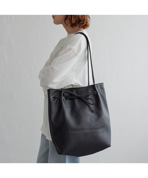 notch.(ノッチ)の「リボントートバッグ(トートバッグ・レディース・シルバー系/ブラック/チャコールグレー・ONESIZE)」の18枚目の写真