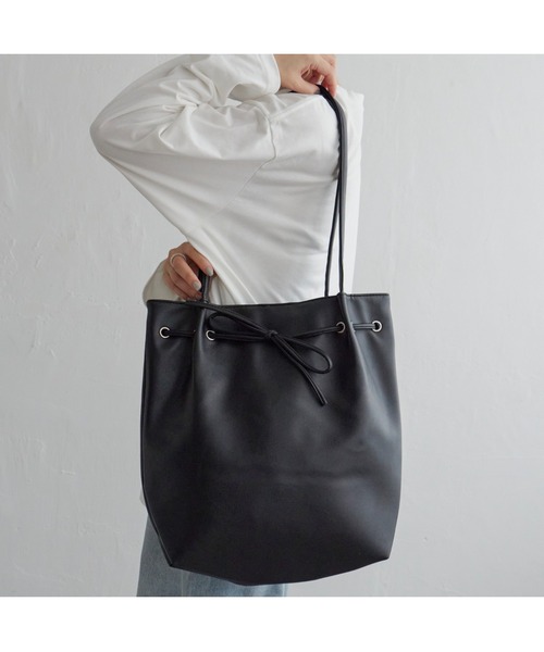 notch.(ノッチ)の「リボントートバッグ(トートバッグ・レディース・シルバー系/ブラック/チャコールグレー・ONESIZE)」の19枚目の写真