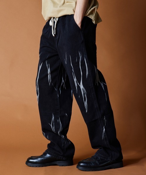 【セール】R. : Slash Bleach Easy Denim（デニムパンツ）｜rehacer（レアセル）