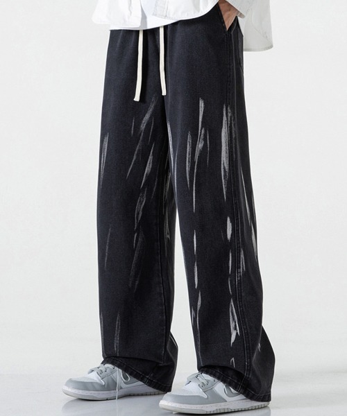 【セール】R. : Slash Bleach Easy Denim（デニムパンツ）｜rehacer（レアセル）