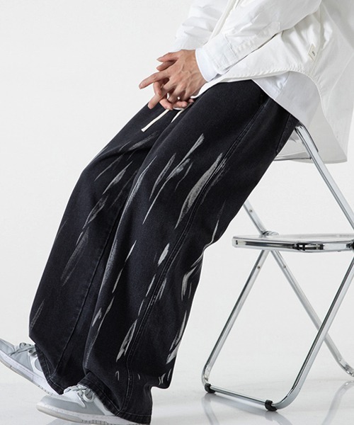 【セール】R. : Slash Bleach Easy Denim（デニムパンツ）｜rehacer（レアセル）