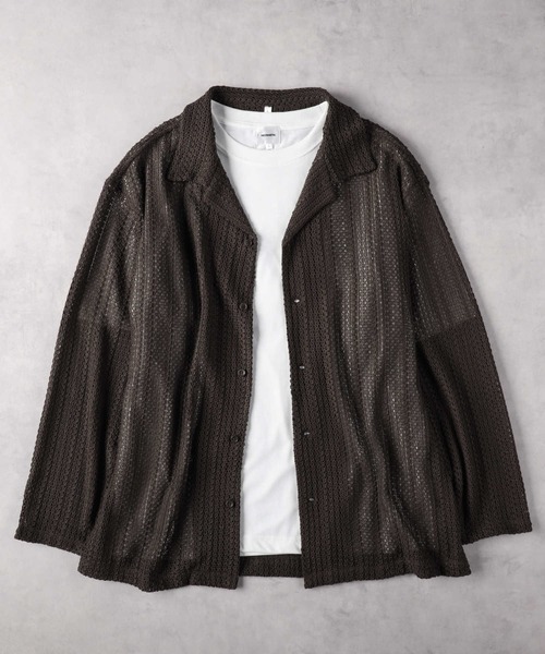 Right-on(ライトオン)の「長袖レースシャツアンサンブル(アンサンブル・メンズ・ブラウン/ブラック/キナリ・M/XL/L)」の3枚目の写真