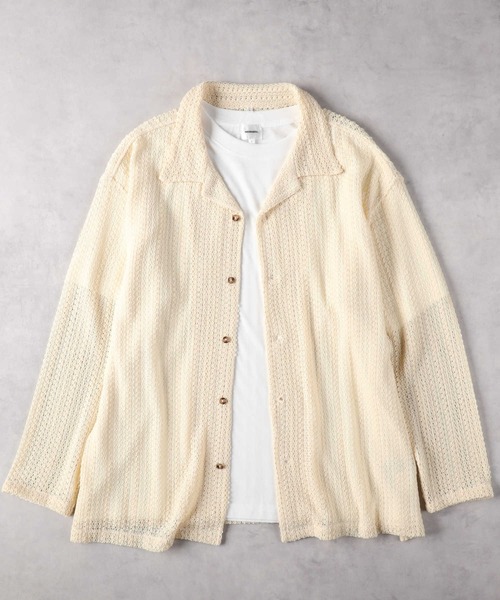 Right-on(ライトオン)の「長袖レースシャツアンサンブル(アンサンブル・メンズ・ブラウン/ブラック/キナリ・M/XL/L)」の1枚目の写真