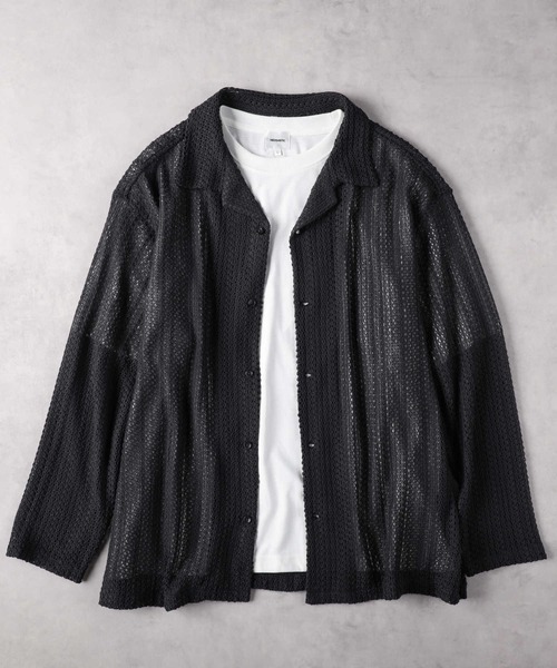 Right-on(ライトオン)の「長袖レースシャツアンサンブル(アンサンブル・メンズ・ブラウン/ブラック/キナリ・M/XL/L)」の2枚目の写真